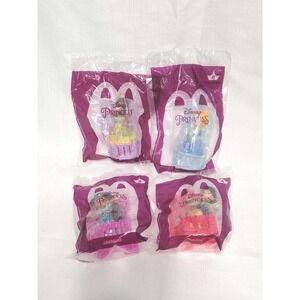 4 McDonald's Happy Meal Disney PRINCESS Jasmine, Milan, Tiana & Cinderella New
